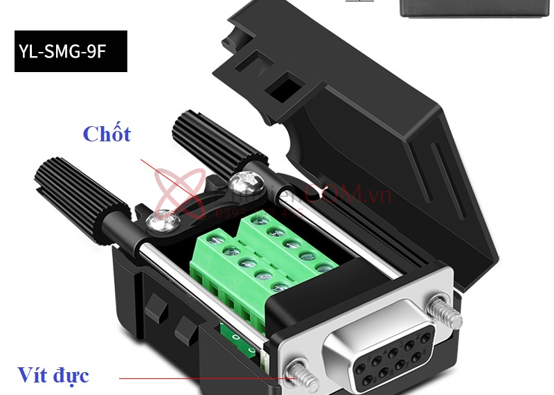 Đầu nối DB9 cái Female 9 chân bấm vặn vít HD-LINK